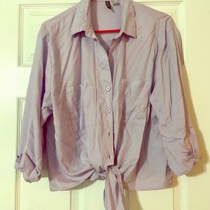 H&M lavender tie top